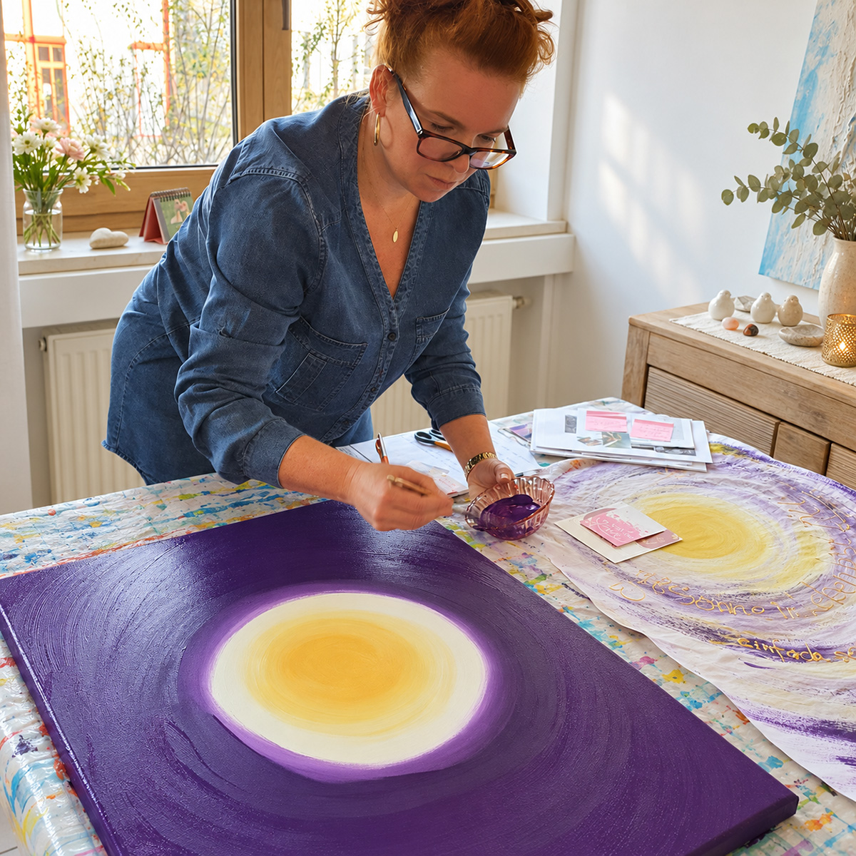 mk-zw-monika-kreativ-prozess-1200 Monika Kiefersbeck beim kreativen Gestalten